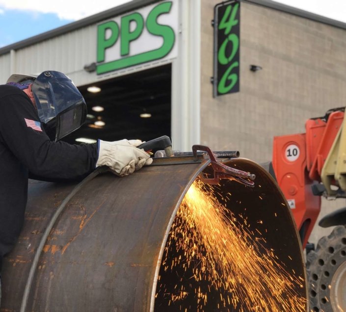 pps building with welder